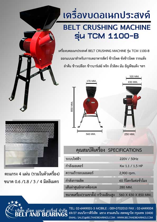 เครื่องบดอเนกประสงค์ รุ่น TCM 1100-B - Image 3