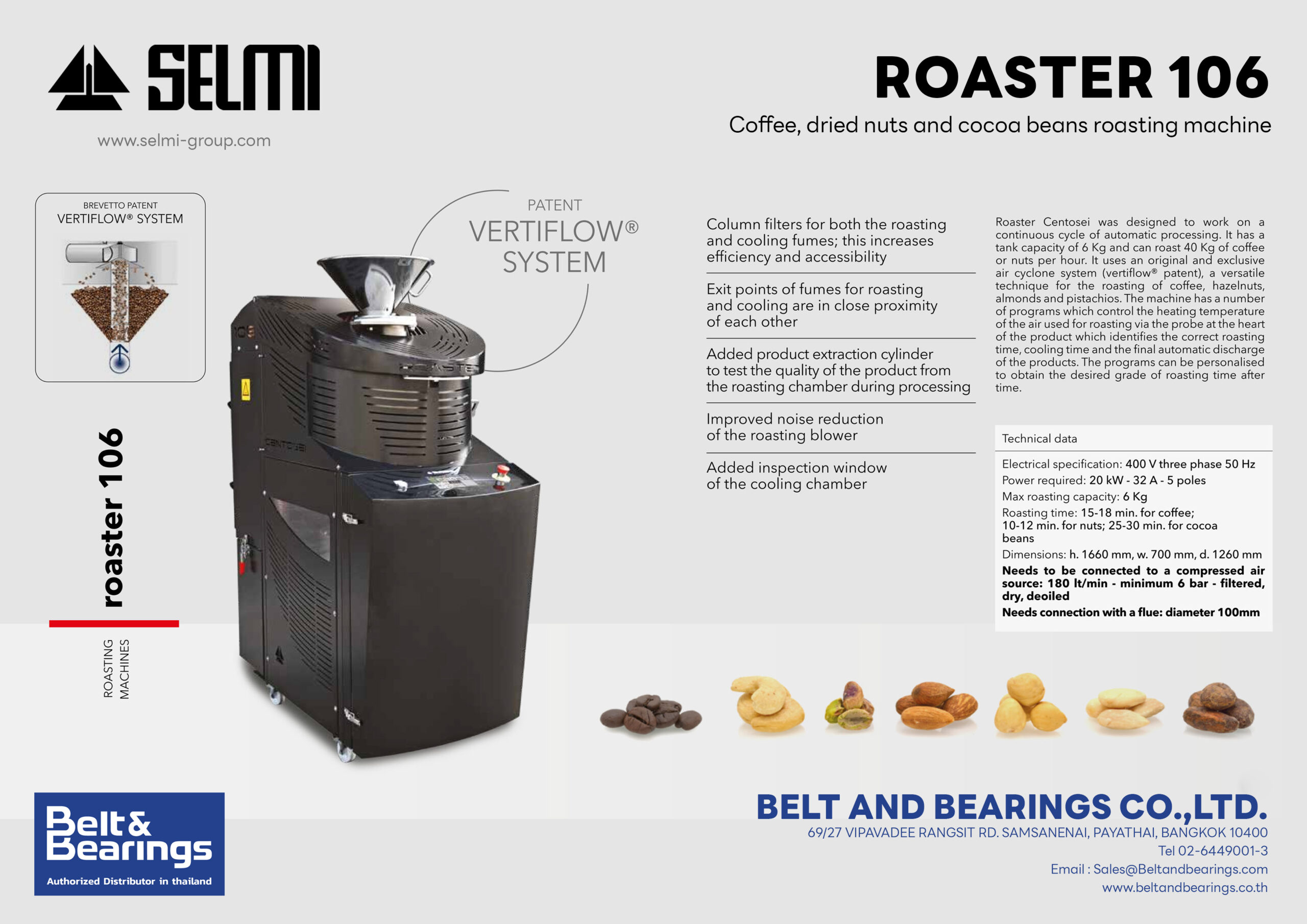 เครื่องคั่วเมล็ดโกโก้ ถั่ว รุ่น Roaster 106 - Image 6