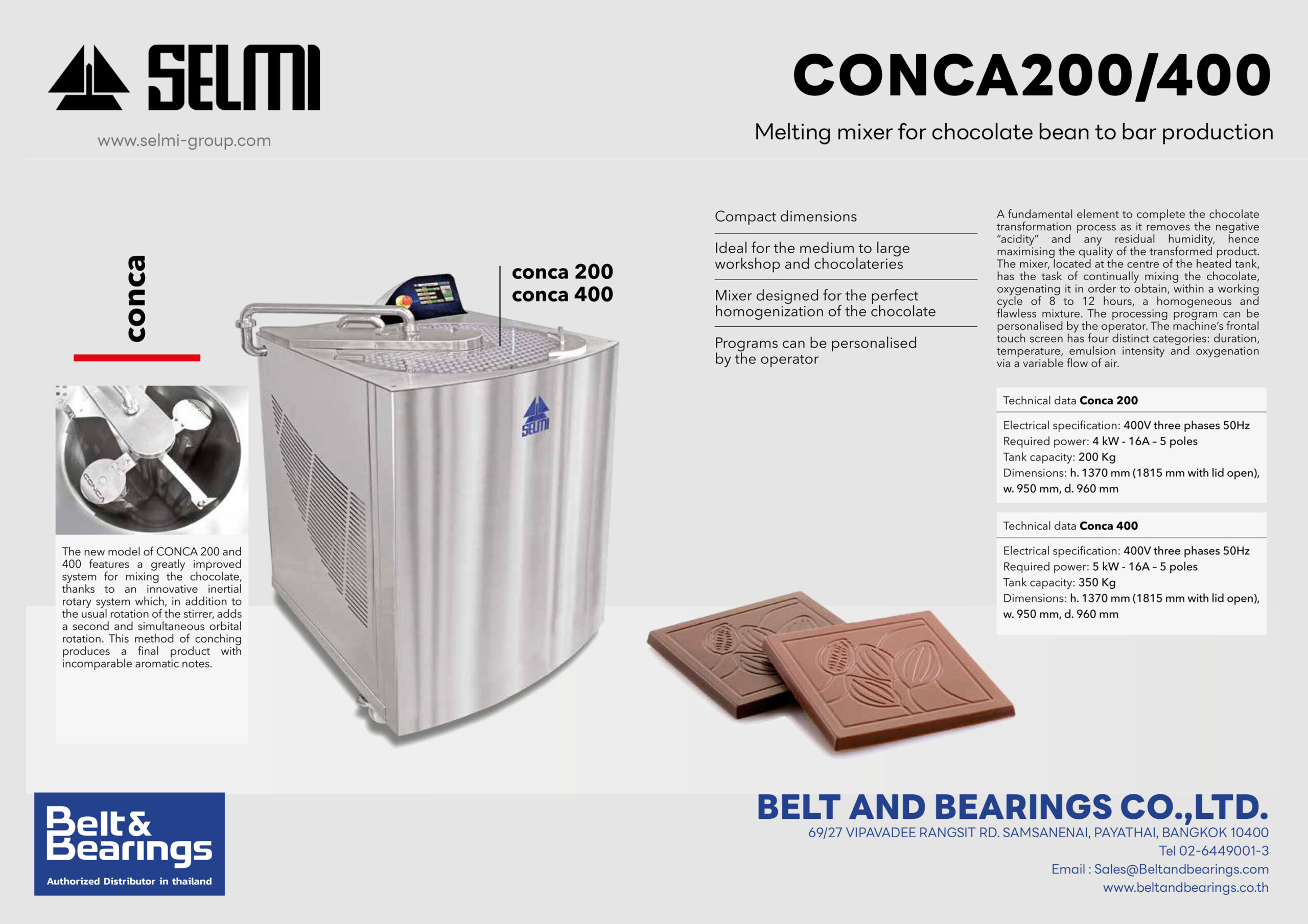 เครื่องกวน ผสมช็อกโกแลต รุ่น Conca 200/ 400 - Image 5